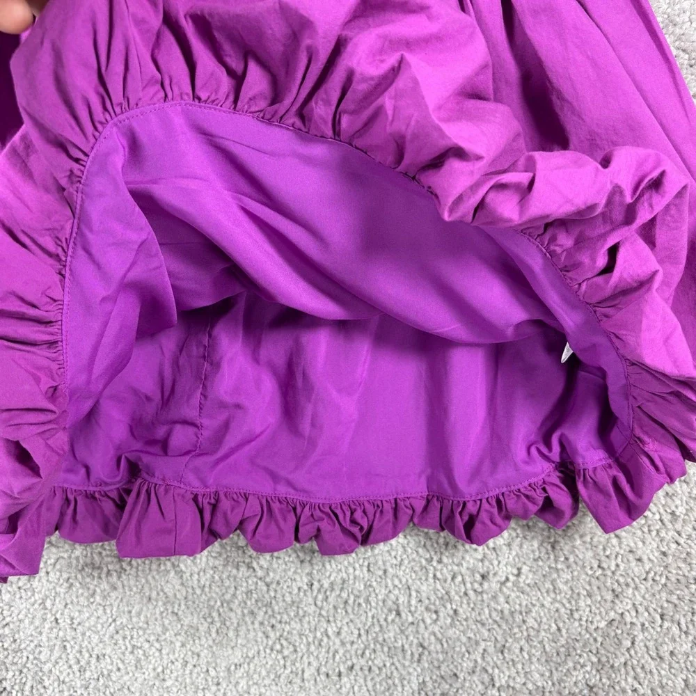TCEC Fuchsia Purple Bubble Mini Skirt Pleated Cotton Party Event CS3426 Womens S
